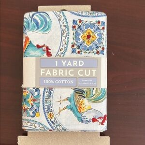 Colorful Rooster Cotton Fabric Cut